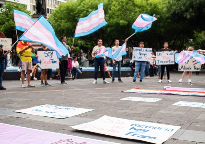 Plantón por el Orgullo Trans el año pasado. CORTESÍA DE TRANS PRIDE ECUADOR